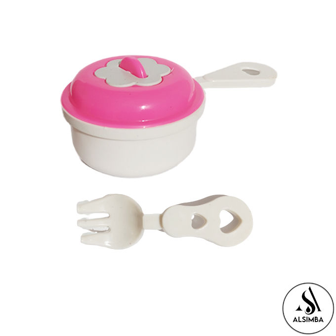 Barbie%20Kitchen%20Set%208%20Pcs%20Cookware%20Toy%20For%20Kids%20Girls%20-%204%20Pcs%20Plastic%20Cooking%20Pots%20With%204%20Pcs%20Plastic%20Cuterly%20-%20Approx.%204%20Inch%20-%20Pink%20-%20Image%206