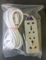 Extension Lead with 12feet wire 4 Sockets (two simple two pin+ two universal sockets three pin). 