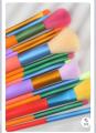 Julystar 10Pcs Makeup Brushes Professional Foundation Eyeshadow Rainbow Colourful Makeup Brushes 5201. 