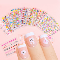 5-Sheet Kids Waterproof 3D Cartoon Bunny Flower Heart Rabbit & Princess Nail Art Stickers Decals for Baby Girls. 