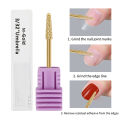 Diamond Nail Drill Bits 3/32'' Russian Manicure Drill Bits Rotary Burr Cuticle Flame Tip Nail Accessories Tools Dead Skin Remove. 