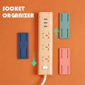 Self Adhesive Wall Mount Power Strip Sticker Adhesive Hook Wire Fixer Cable Organizer Extension Panel Holder Holder. 