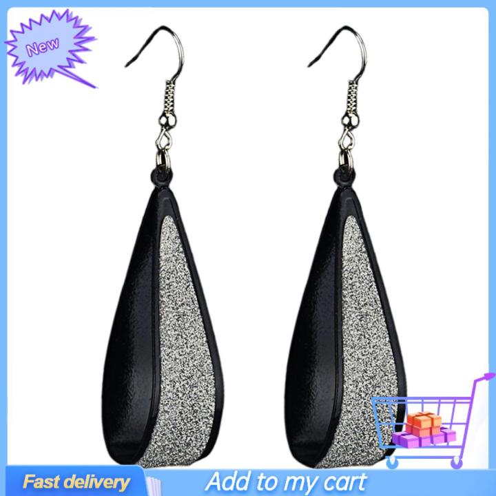 Water Drop Shape Alloy Simple Hollow Drop Earrings Hook Earrings Party Supplies for Wedding