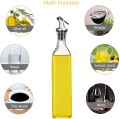 FARI Olive Oil Dispenser Bottle – 500ml Glass Cooking Oil and Vinegar Cruet No Drip with Stainless Steel Funnel (1). 