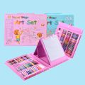 208 Pieces Kids Drawing Set, Art Supplies, Painting Art Kits with Pastel Colors, Colored Pencils, Crayons and Paint Brush, Portable Coloring Tools and Creative Gift Box for Kids. 