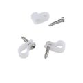 50 PCS 5/16 inch Rope Light R-Style Mounting Clips with Stainless Screws and Number Tube Cable Marker. 