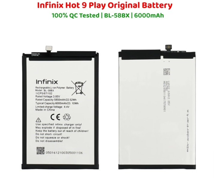 Infinix%20Hot%2012%20Play%20,%20Hot%2010s%20,%20Hot%2011%20Play%20,%20Hot%2010%20Play%20,%20Hot%209%20Play%20Battery%20Battery%20Replacement%20BL-58BX%20Battery%20with%206000mAh%20Capacity%20by%20AT%20Alfa%20-%20Image%202