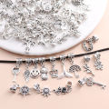 50PCS European Vintage Silver Designer Charms For Women's Pandora Style Necklace Bracelet DIY Jewelry Making Supplies Pendant. 