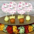 Pack of 12 PERSONALISED Engaged Mithai Cupcake Toppers 2.5 inches, Best for Engagement & Wedding Party Celebration Topper with ANY NAME. 