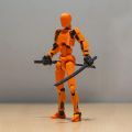 Unassembled action doll N13 T13 action doll 3D printing robot Lucky 13 multi joint movable action doll gift for him (O). 