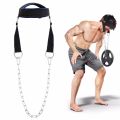 Pack of 1 Neck Harness for Weight Training - Neck Exercise Equipment for Neck Workout, Resistance Training and Weight Lifting - Adjustable Heavy Duty Head Harness with Steel Chain For Personal Use (Black). 