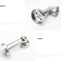 Silver Stainless Steel Door Stopper Soft-Catch Magnetic Door Stop In Brushed Satin Nickel Wall Mount By Lizavo. 