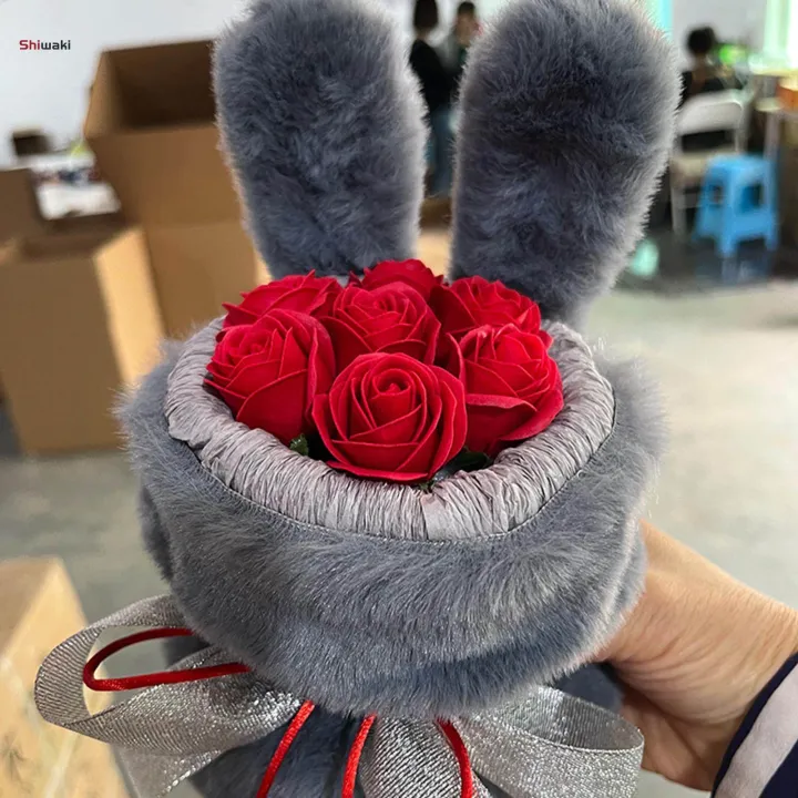 Artificial%20Flower%20Bouquet,%20Soap%20Rose%20Flower%20Rose,%20Bath%20Soap%20Scented%20Flower%20for%20Wedding,%20Day,%20Anniversary%20Decoration%20Gift%20-%20Image%202