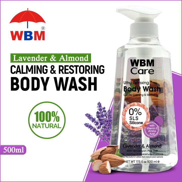 WBM Shower Gel Lavender & Almond - 500ml | Whitening Body, Body Wash Liquid