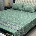 Crystal cotton satin Super Fine High Quality Fabric Doubel Bedsheet KIng Size. 