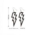 Hollow Lightning earrings Statement Geometric Personality Thunderbolt earrings Acrylic  Geometric acrylic earrings for Daily wear Party accessory Fashion show Gift option Fashion enthusiasts. 