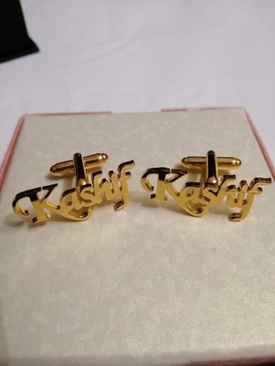 Customize Name Cufflinks Silver/Gold Color Any Name Chain Design QB6