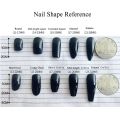 Korean Nails Short Handmade Acrylic Full Cover Artificial False Nails With Design Professional Press On Nails. 