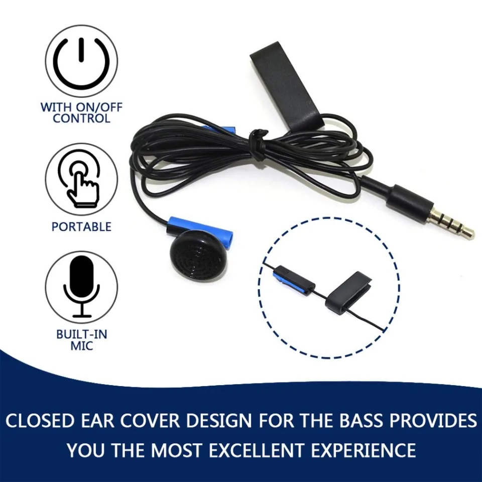 Hot Game Headset With Microphone Mono Chat Earbud Headset for Sony PS4 PlayStation 4 Controller Earphone Gaming Headphone gaming Daraz.pk