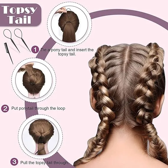 6%20Pcs%20Hair%20braiding%20tools-Including%20Hair%20braider,%20Zig%20Zag%20Pony%20tail%20maker,%20Hair%20Bun%20Hair%20styling%20comb%20and%20braiding%20accessories%20for%20Women%20-%20Image%204