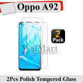 2Pcs Oppo A92 Tempered Glass Screen Protector Premium High Quality Polish Glass For Oppo A92. 