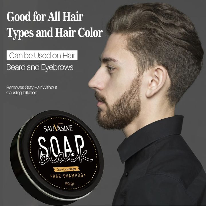 CollapseTen Polygonum Multiflorum Shampoo Soap Darken Hair Color Natural Hair Beard Soap Cover Gray Hair Dye Canas Hair White Hair To Black