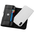 PU Leather Horizontal Waist Belt Clip Pouch Phone Bag For Men All Phone Universal Waist Pocket Running Belt Pouch Bag. 