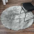 Imitation wool round silky carpet. 