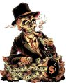 Skull Money Fashion Temporary Tattoo - Fake Tattoos - FLASH temporary TATTOOS. 