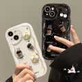 For Samsung A12 A04s A03 A24 A03s A54 A14 A23 A50s A30 A52 A30s A31 A51 A33 A52s A20s A53 A32 A02s A04E A13 A11 A10s A20 Cartoon 3D Doll Little Coal Ball Coffee Angel Eye Soft Case. 