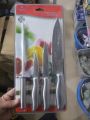 5 Pieces and 4pieces Stainless Steel Knife Set with sharpner - Classic Kitchen Set. Imported & High Quality. 