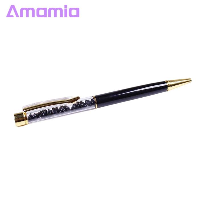 Amamia Rollerball Pen Fluent Write Anti-deform Faux Crystal Ballpoint Pen