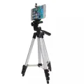 Tripod Stand With Phone Holder+ Carrying Bag with New Features Portable For Videos, Mobile Phone and DLSR Camera For Videography and Photography (Adjustable) Black & Silver 3110 Model Tripod Stand Best Quality. 