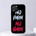 No Pain No Gain Gym Fitness Phone Case For iPhone 11 12 Mini 13 14 Pro XS Max X 8 7 6s Plus 5 SE XR Shell. 