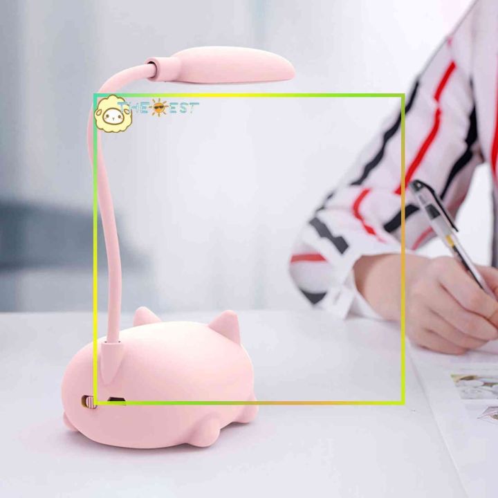 ❉THEBEST❉ USB LED Table Light Rechargeable Cute Cat Work Lamp 400mAh for Living Room Study