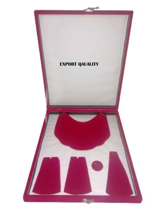Red Valvet 11x12x2 inch Exprt quality jewellery box inside black border