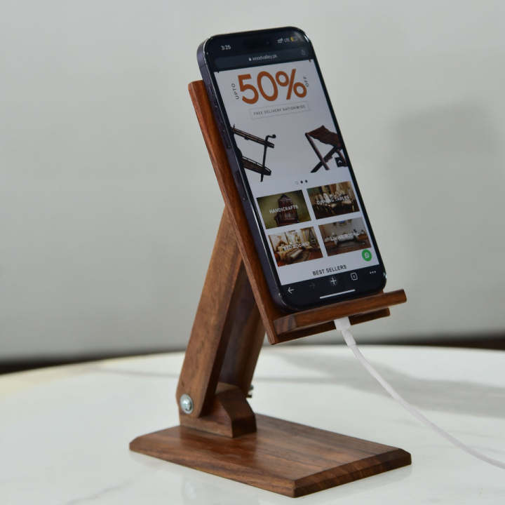 Wooden Adjustable Mobile Stand-Wooden Mobile Stand Universal For