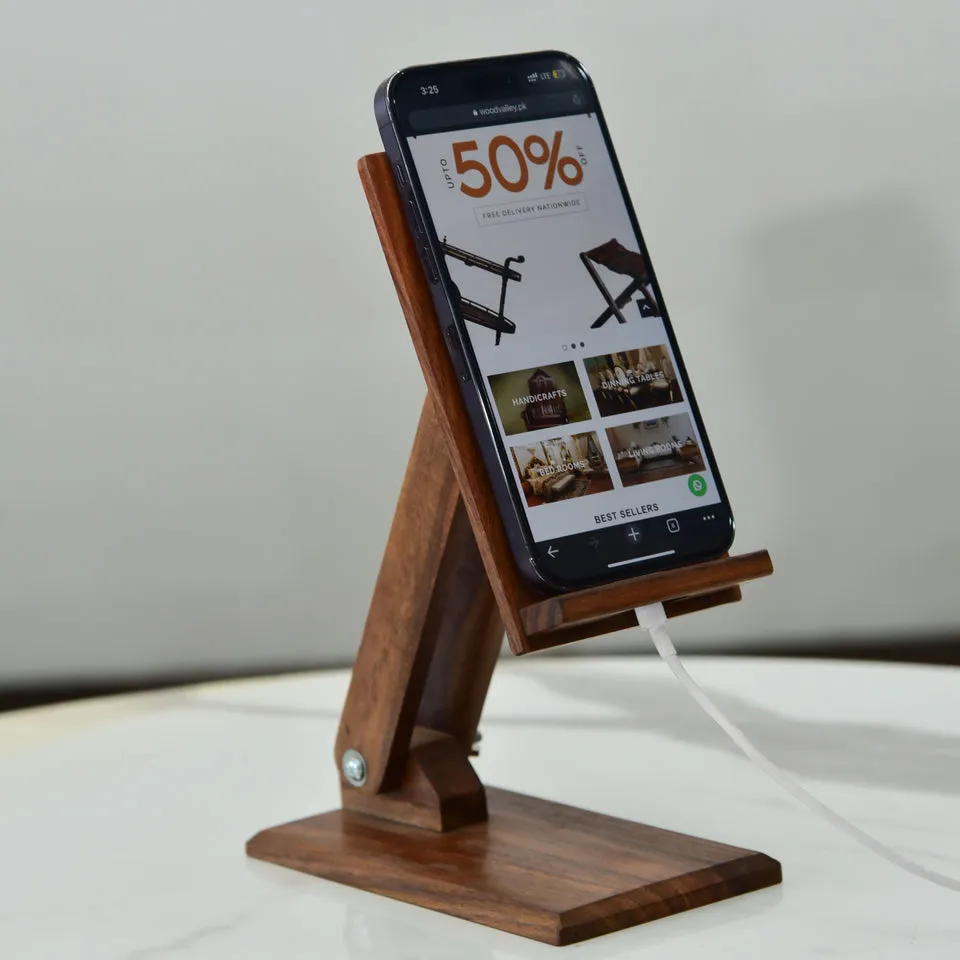 Wooden Adjustable Mobile Stand-Wooden Mobile Stand Universal For