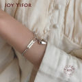 925 Sterling Silver LOVE Heart Pendant Bracelet For Women Trendy Thai Silver English Letter Tag Party Jewelry Gifts. 