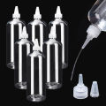 Transparent Sharp-mouth Bottle Plastic Squeezable Needle Bottles Color Paste Bottle Ink Glue Bottle. 