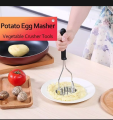 Stainless Steel Pusher/Potato Masher With Broad Mashing Plate For Smooth Mashed Potatoes Fruit Vegetable Tools Press Crusher. 