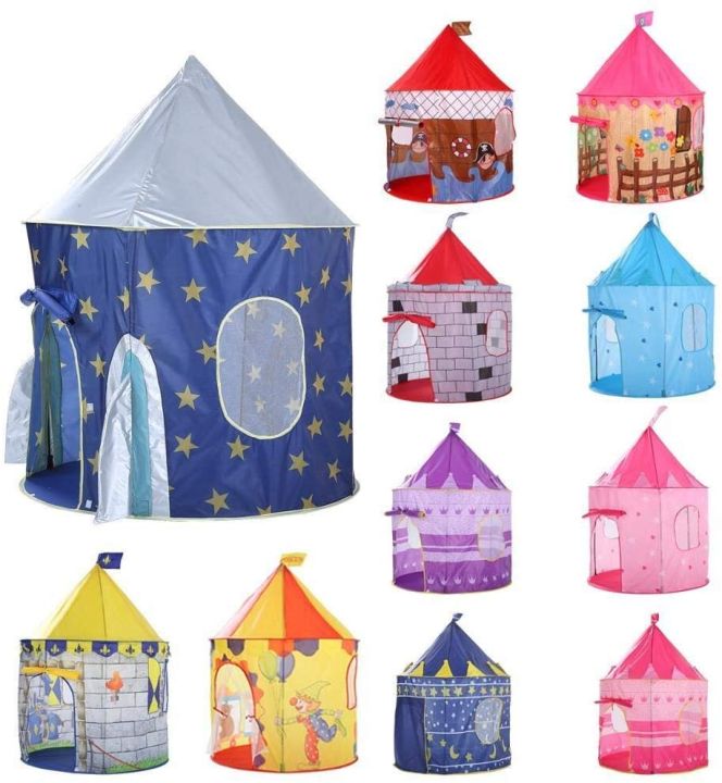 135CM Kids Play Tent Ball Pool Tent Boy Girl Princess Castle Portable Indoor Outdoor Baby Play Tents House Hut For Kids Toys Creative children's play tent (Color : Pink Star)
