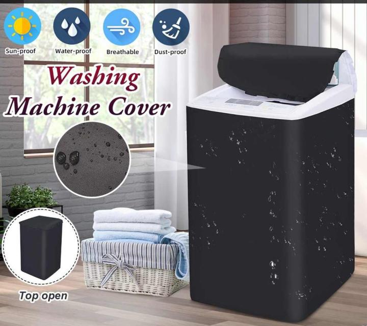 100% Waterproof Washing Machine Cover | Top Loader Automatic | BLACK COLORS | 7kG-8KG-9KG-10KG-11KG-12KG-13KG-15KG