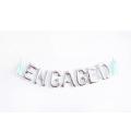 Engaged Balloons Banner 16 inch letter Foil Balloons Set for Engagement Party Decorations. 