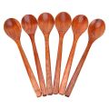 Pack of 6 - wooden spoon for eating & Kitchen Spoons. 