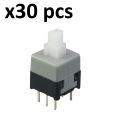 Push Buttons Latch DPDT 6 Pin Switches 8×8x16mm. 