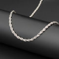 2020 Latest High Quality Hip Hop 3mm Iron Rope Chain Necklace Silver Plated Twist Chain for Men Women Wholesale Price. 