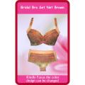 Women Imported Bridle Bra Net Set Brown Undergarments for woman. 