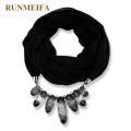 New Design Scarf Necklace for Women fashion 11colors Statement Necklace scarf for wrapped woman Muslim foulard femme jewelry. 