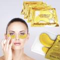 24K Gold Collagen Eye Mask, Nuevo Crystal Eye Patch para Dark Circle, Ojos hinchados, Suero Antiarrugas. 